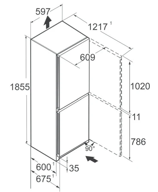 Liebherr CND5203 Freestanding Fridge Freezer - Image 10