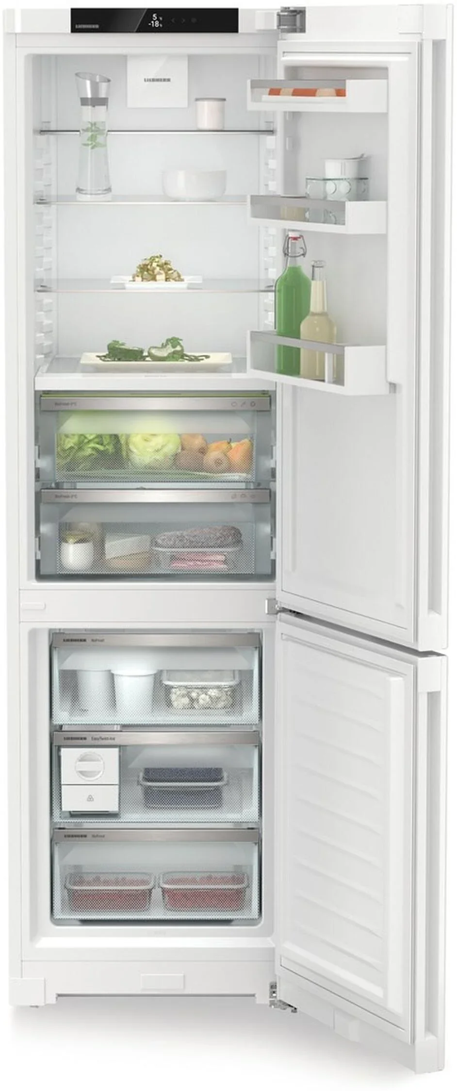 Liebherr Plus CBNa572i Freestanding White Frost Free 70/30 Fridge Freezer
