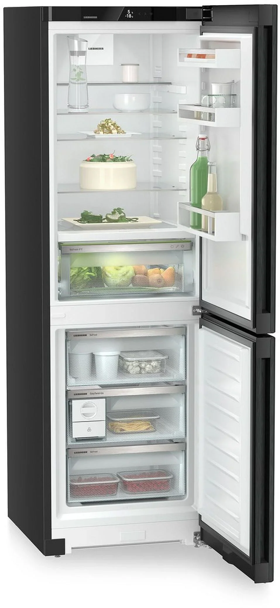 Liebherr Plus CBNbda5223 Freestanding 70/30 Frost Free Black Steel Fridge Freezer - Image 4