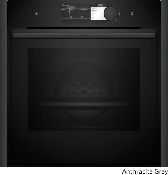 Neff B69CY7MY0 N90 Flex Design Pyrolytic Built In Single Oven Anthracite Grey Trim + Twist Pad Flex®