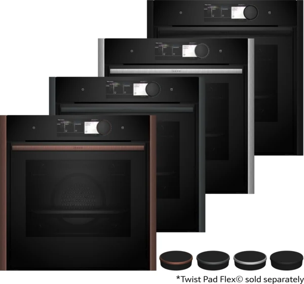 Neff B69CY7MY0 N90 Flex Design Pyrolytic Built In Single Oven Brushed Bronze Trim + Twist Pad Flex® - Image 2