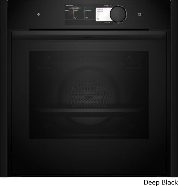 Neff B69CY7MY0 N90 Flex Design Pyrolytic Built In Single Oven Deep Black Trim + Twist Pad Flex®