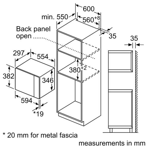 Neff HLAWD23N0B Built In Microwave - Image 3