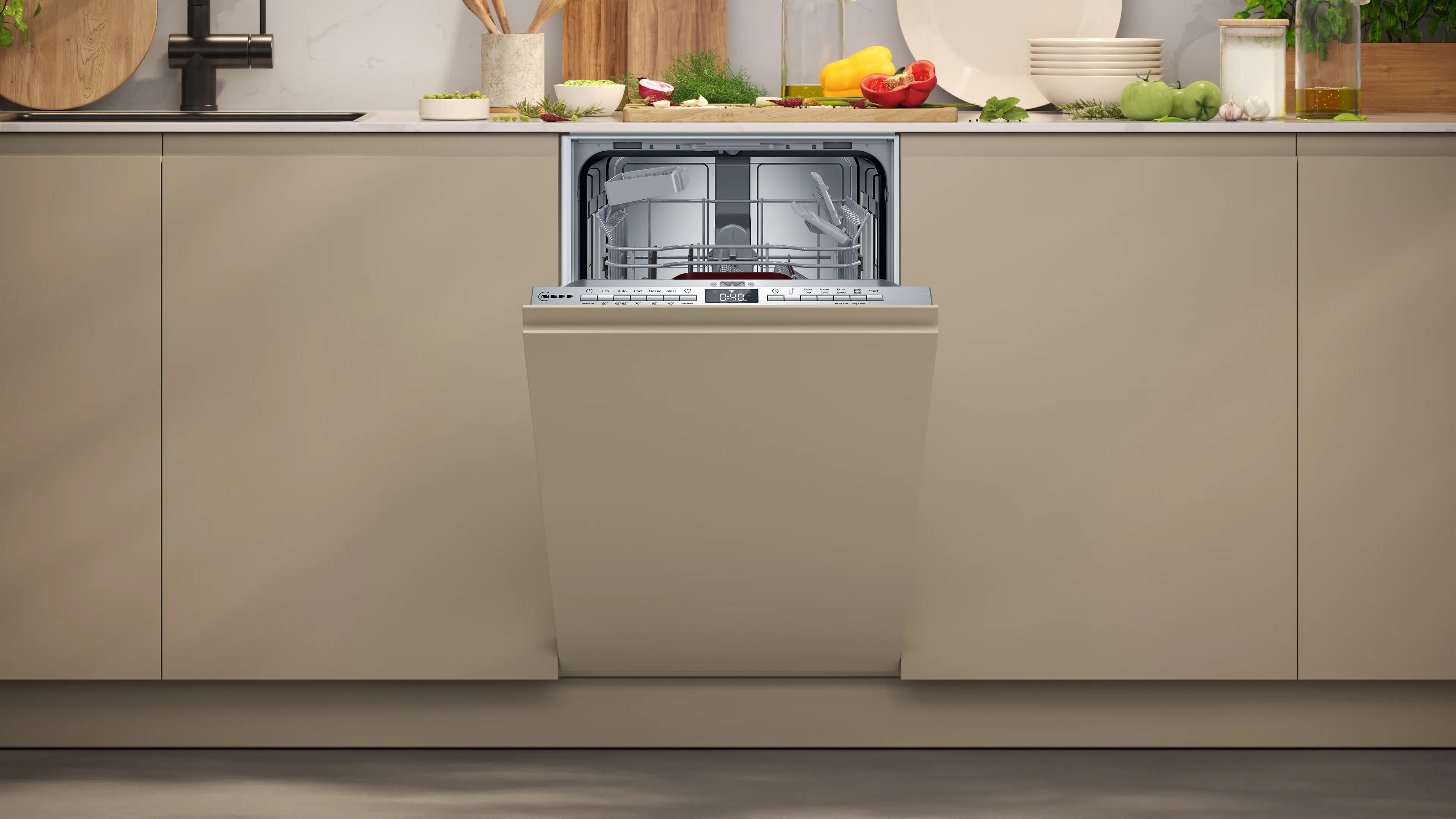 Neff N50 S875HKX32G Integrated Slim Dishwasher - Image 2