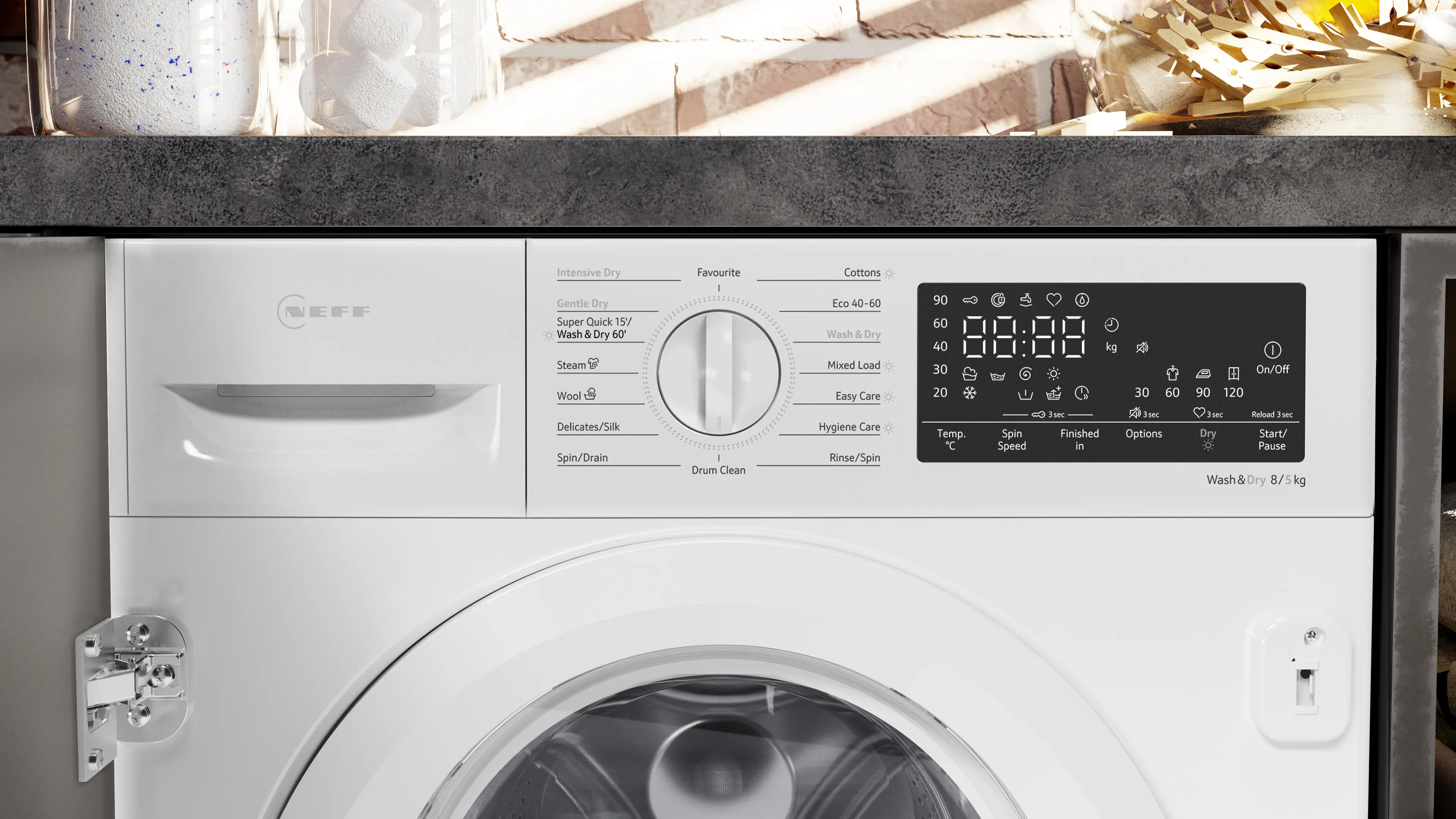 Neff N50 V8540X0GB 8/5kg 1400rpm Integrated Washer Dryer - Image 2