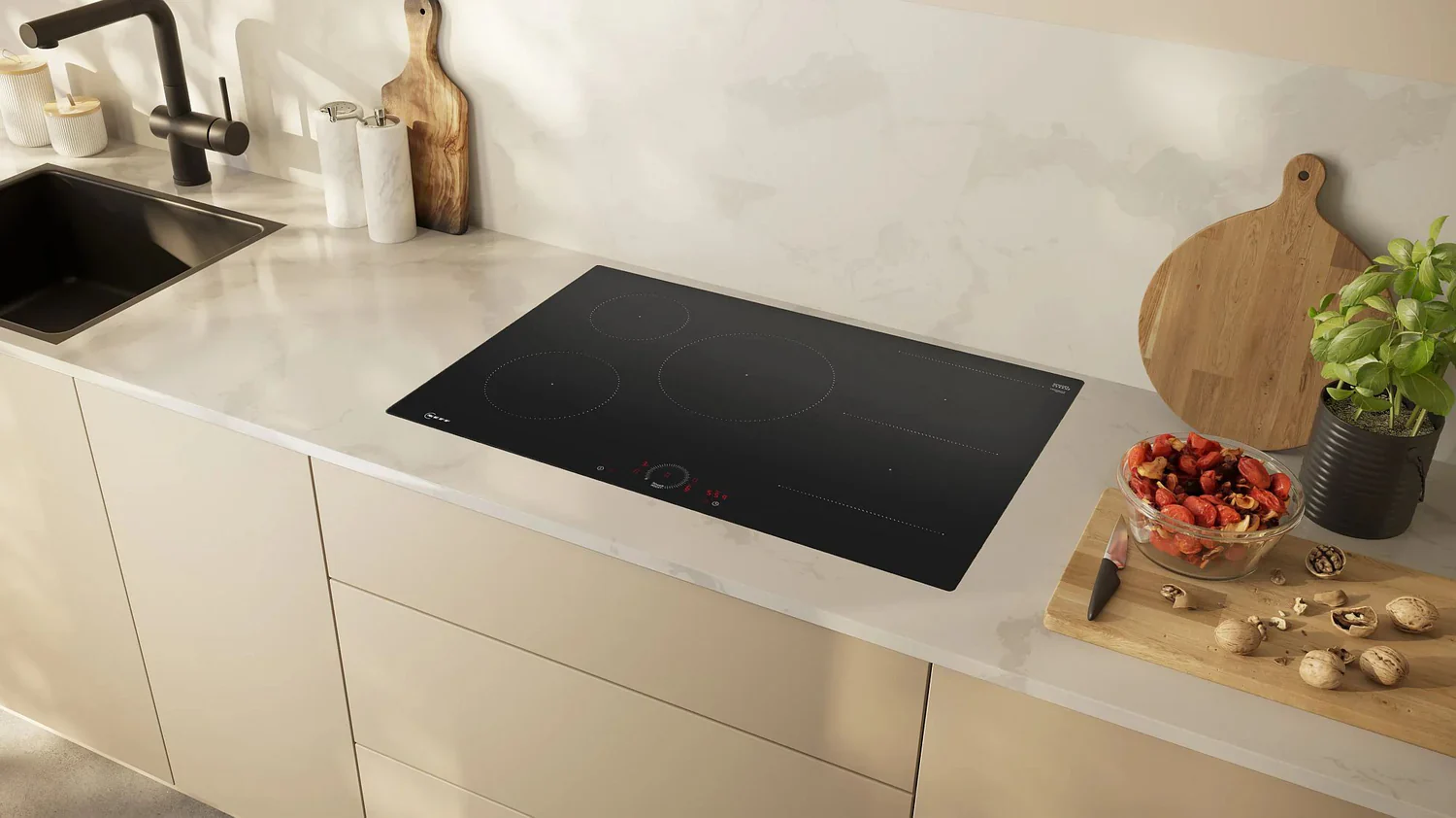 Neff N70 T58PHW1L0 80cm Black Induction Hob - Image 4