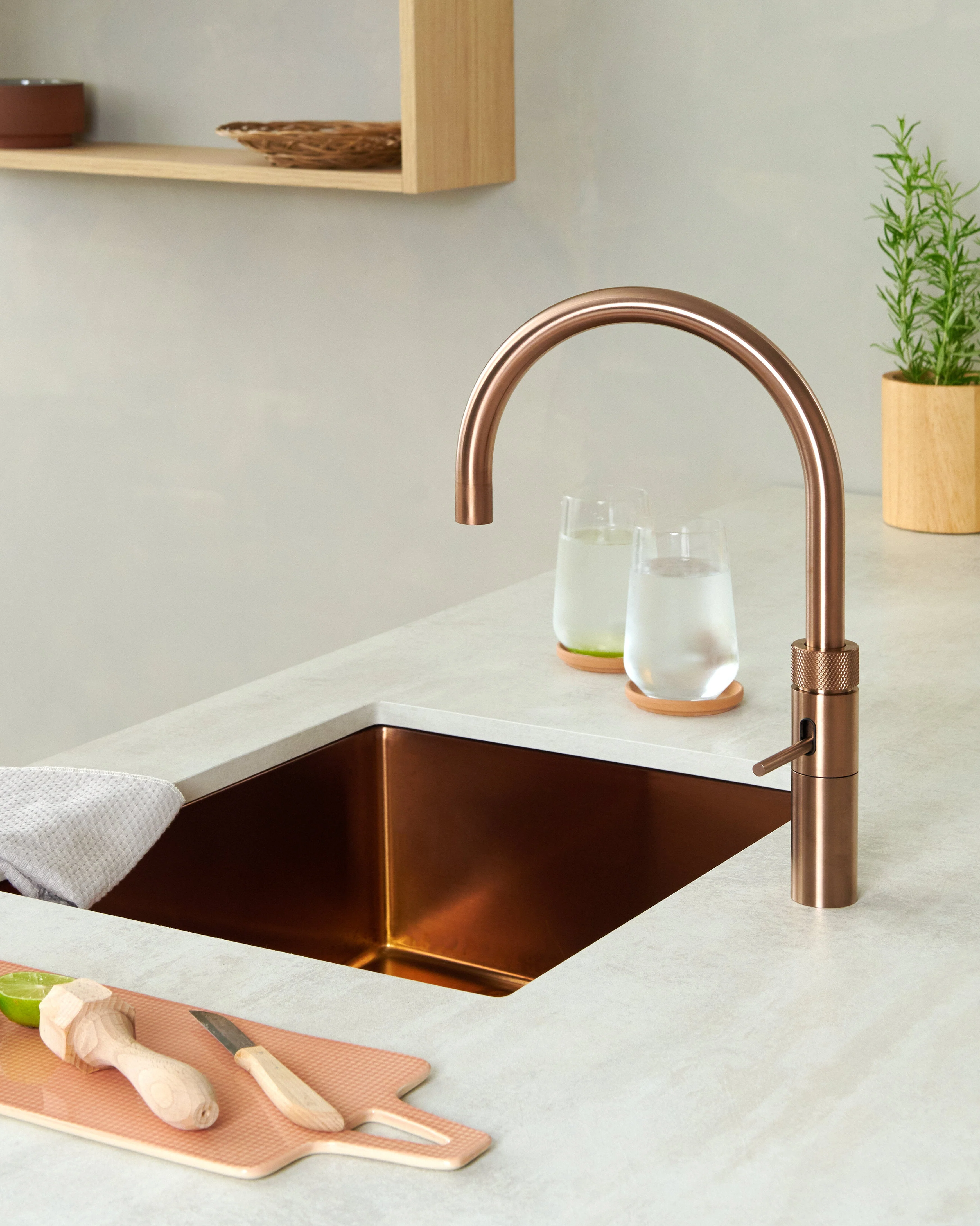 Quooker 3 in 1 Flex Rose Copper PRO7 Boiling Water Tap - Image 2