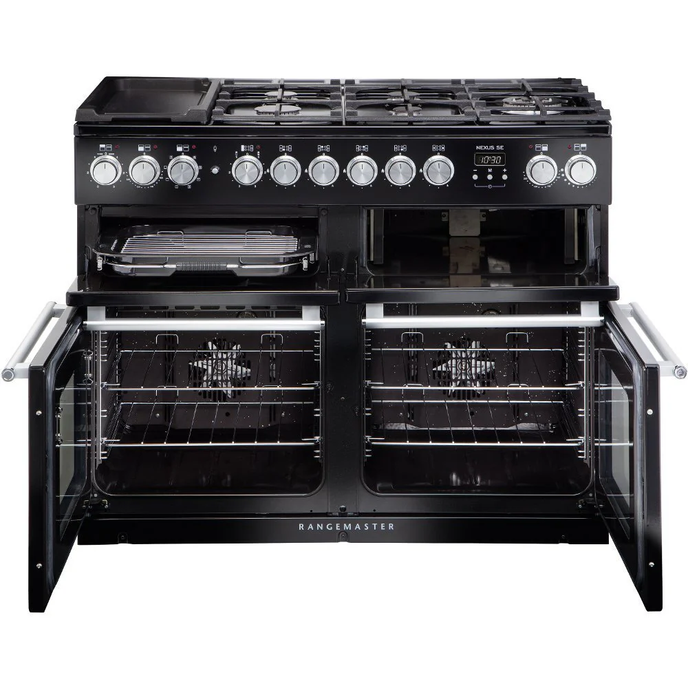 Rangemaster Nexus SE 110cm Dual Fuel Range Cooker Stainless Steel with Chrome - Image 2