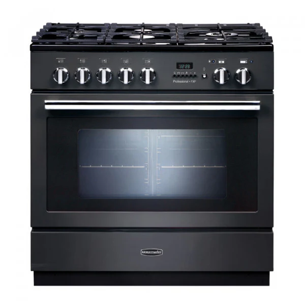 Rangemaster PROP90FXPDFFSL/C Professional Plus FXP 90cm Dual Fuel Range Cooker Slate with Chrome