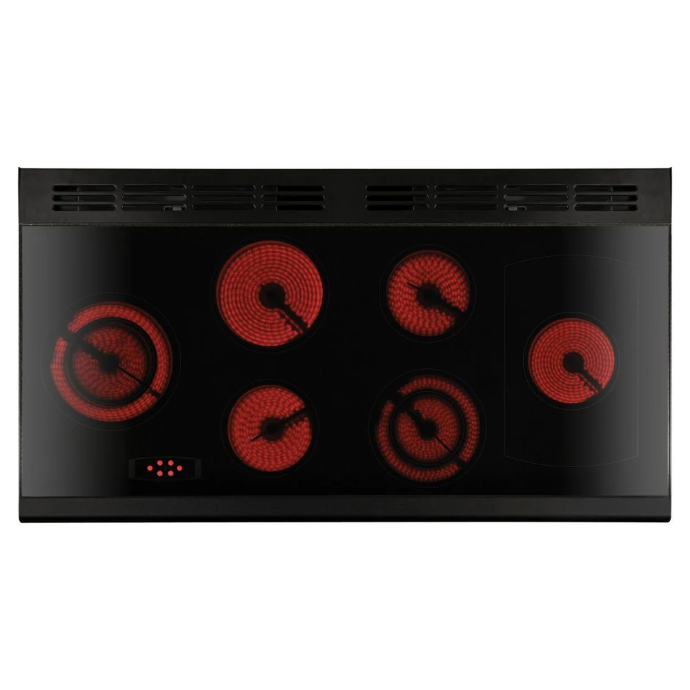 Rangemaster Professional plus 110cm Ceramic Range Cooker Black with Chrome - Image 3