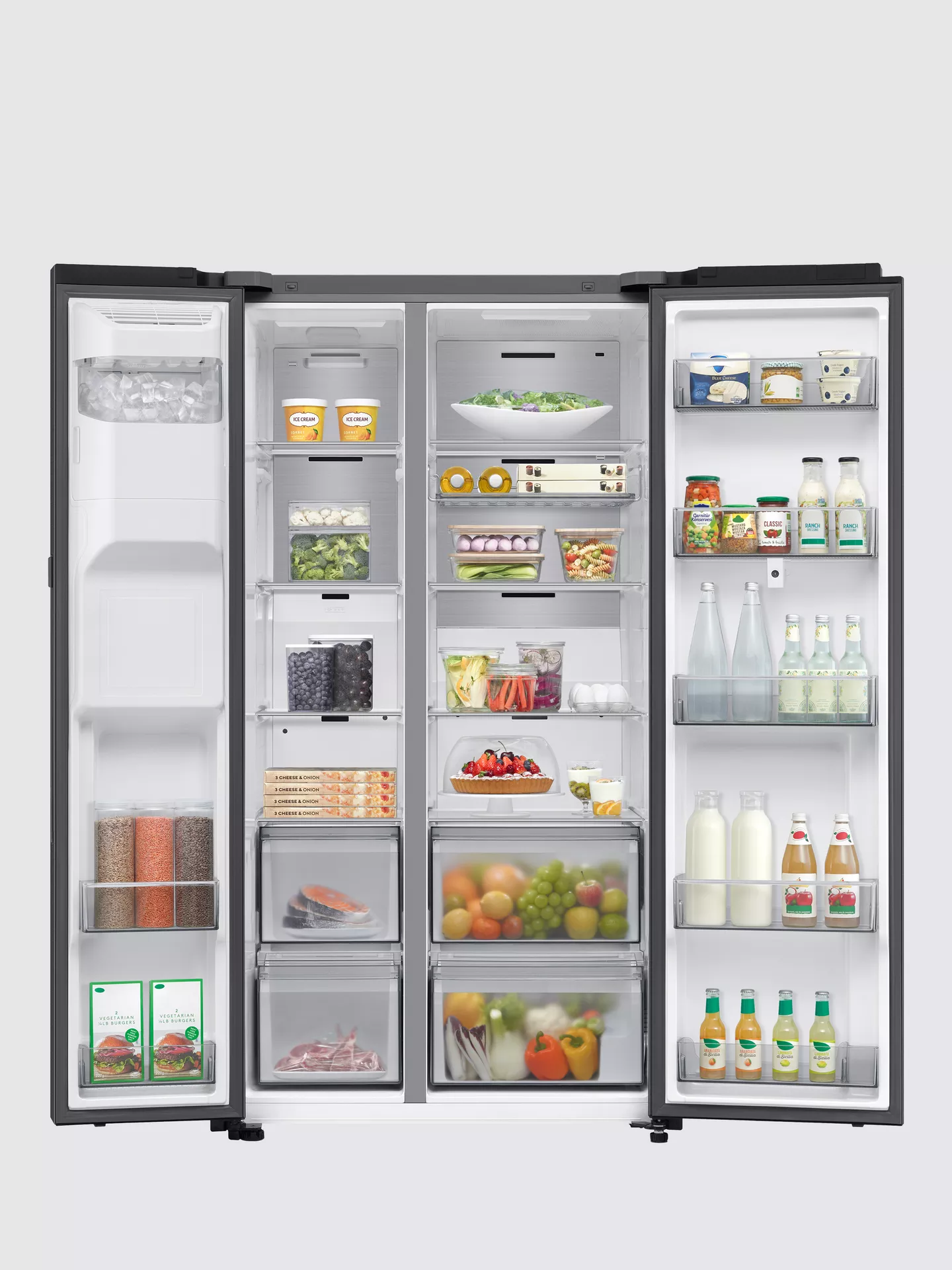 Samsung Bespoke AI Family Hub RS90F66BEFEU Black Plumbed American Fridge Freezer - Image 2