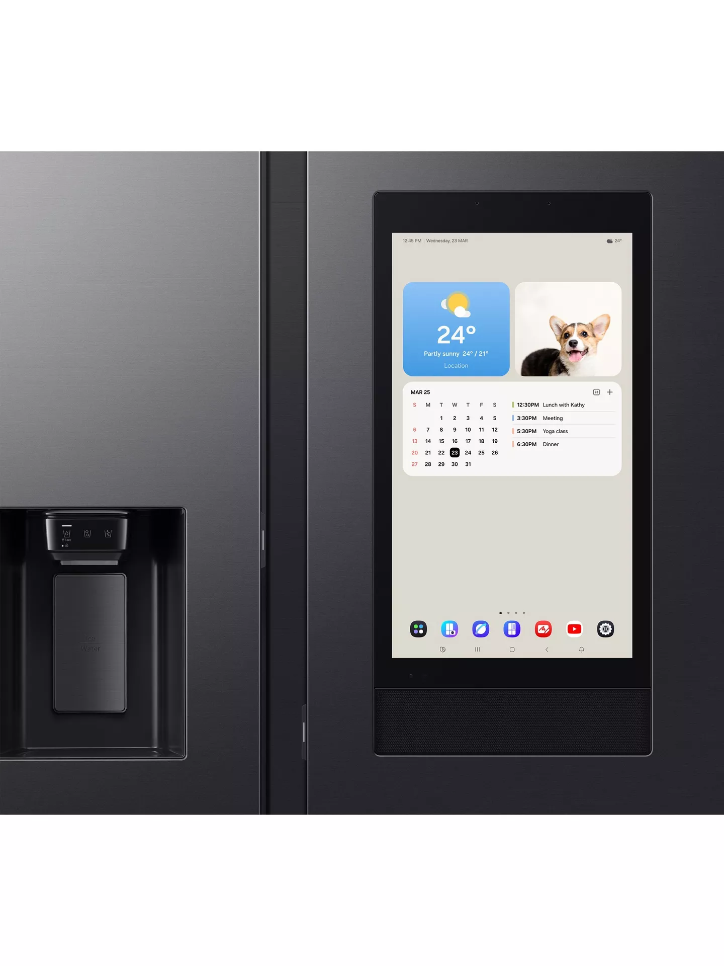 Samsung Bespoke AI Family Hub RS90F66BEFEU Black Plumbed American Fridge Freezer - Image 3