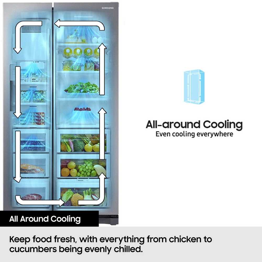 Samsung Series 6 SpaceMax RS70F64KEFEU Black Plumbed American Fridge Freezer - Image 5
