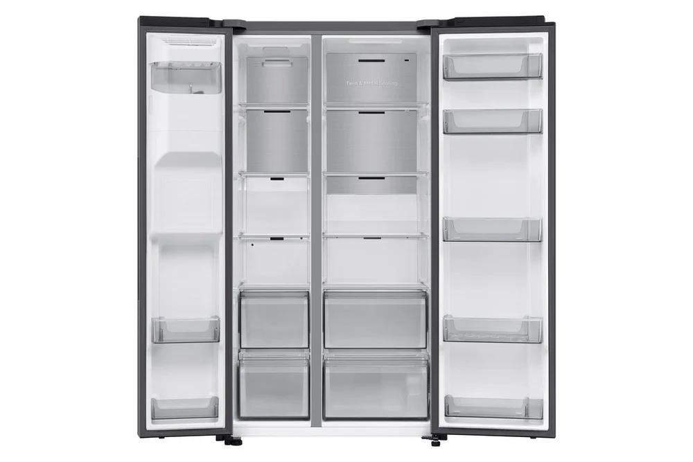 Samsung Bespoke AI Series 7 SpaceMax Silver Plumbed RS70F66KCTEU American Fridge Freezer - Image 3