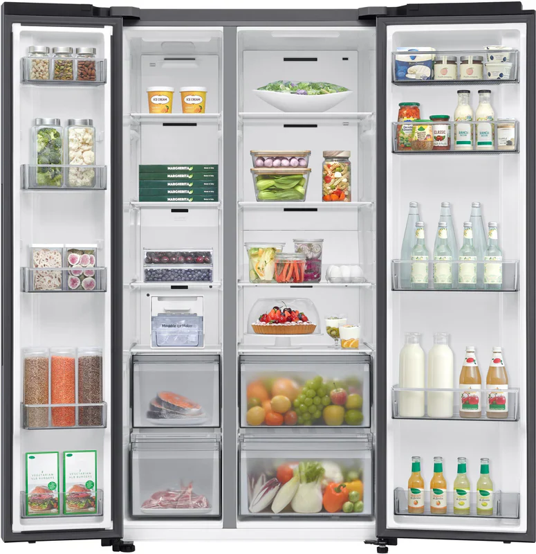 Samsung Bespoke AI Series 7 SpaceMax RS70F67QCTEU Silver American Fridge Freezer - Image 2