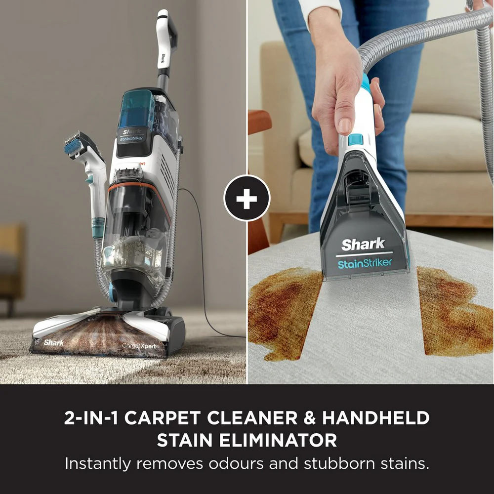 Shark EX200UK CarpetXpert Deep Carpet Cleaner with Built-In StainStriker - Rotator White - Image 8
