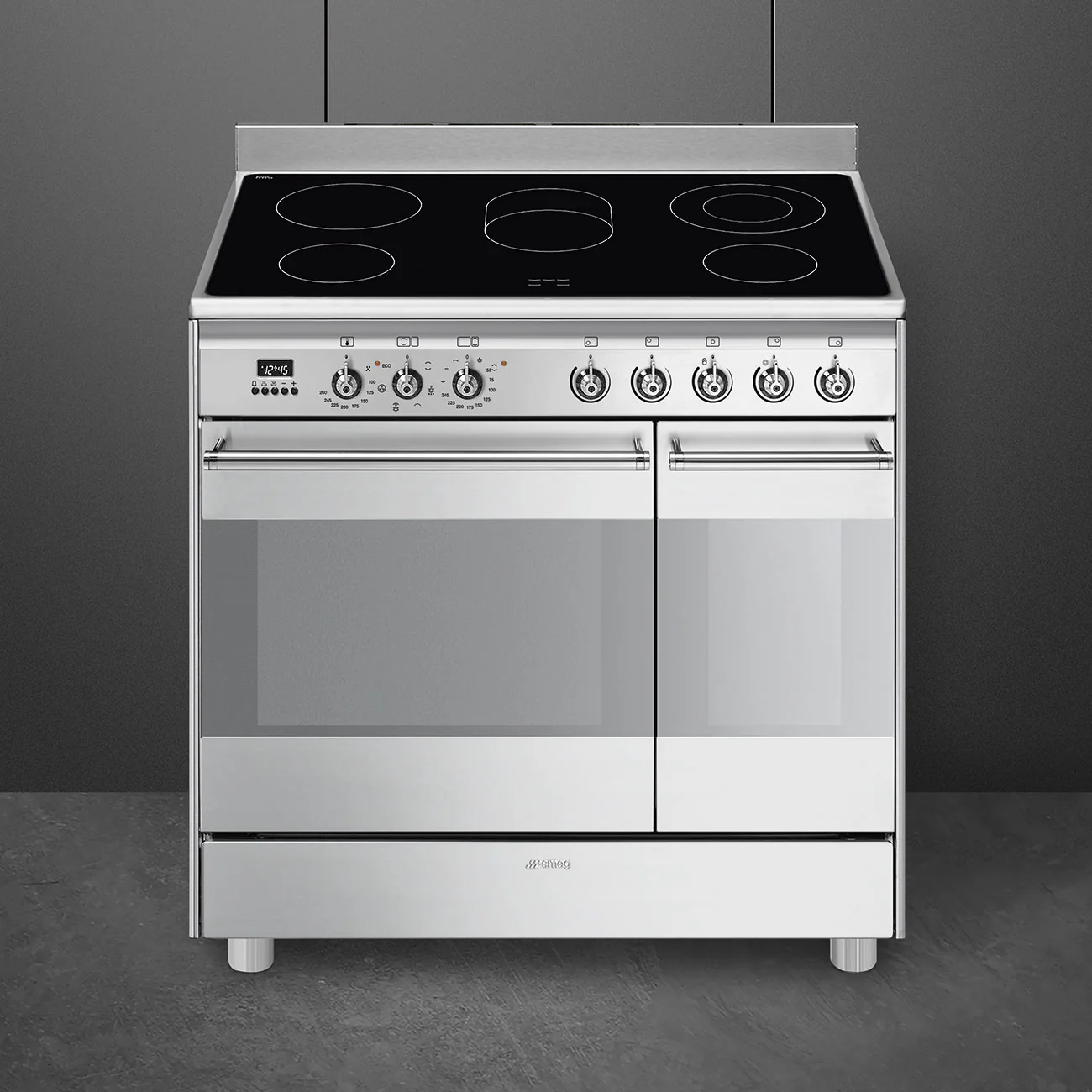 Smeg Concert Classic 90cm Ceramic Range Cooker SUK92CMX9 Stainless Steel - Image 2