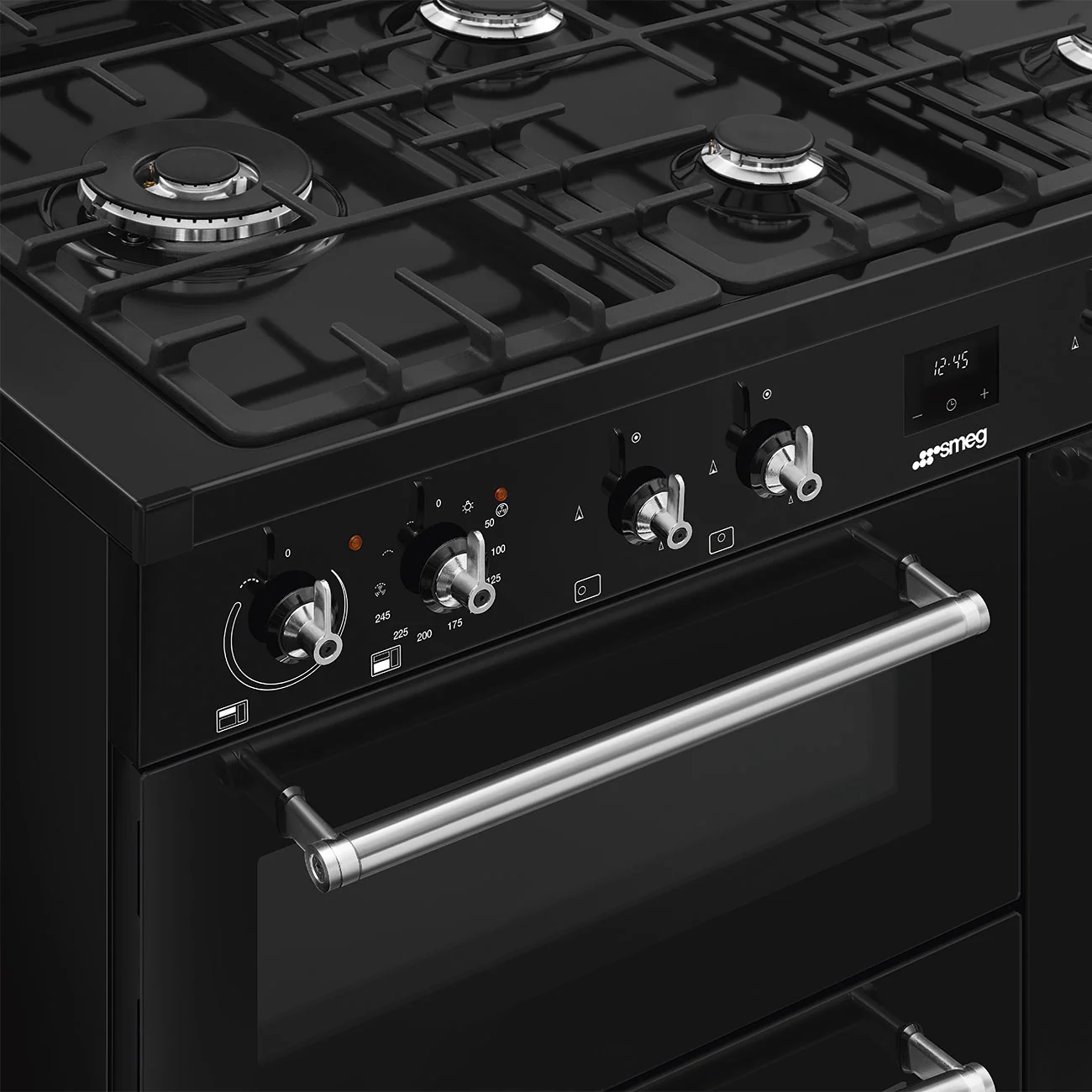 Smeg Concert Classic CX103GMBL 100cm Dual Fuel Range Cooker Black - Image 4