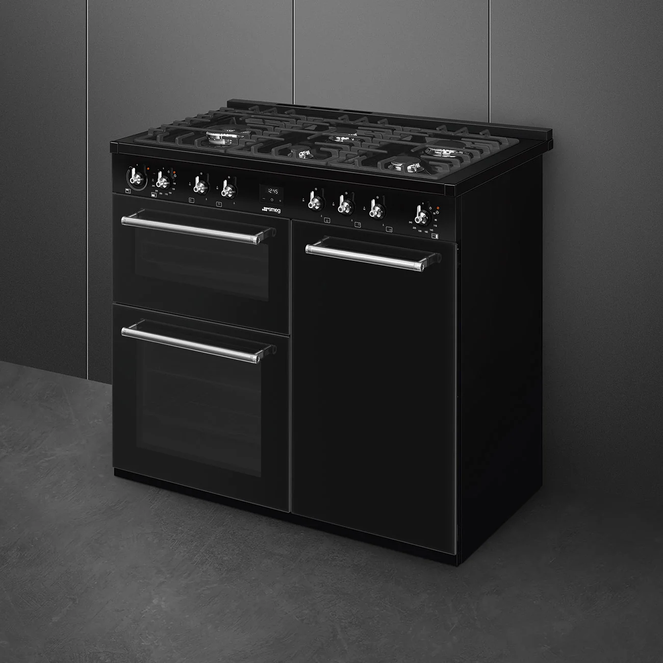 Smeg Concert Classic CX103GMBL 100cm Dual Fuel Range Cooker Black - Image 5
