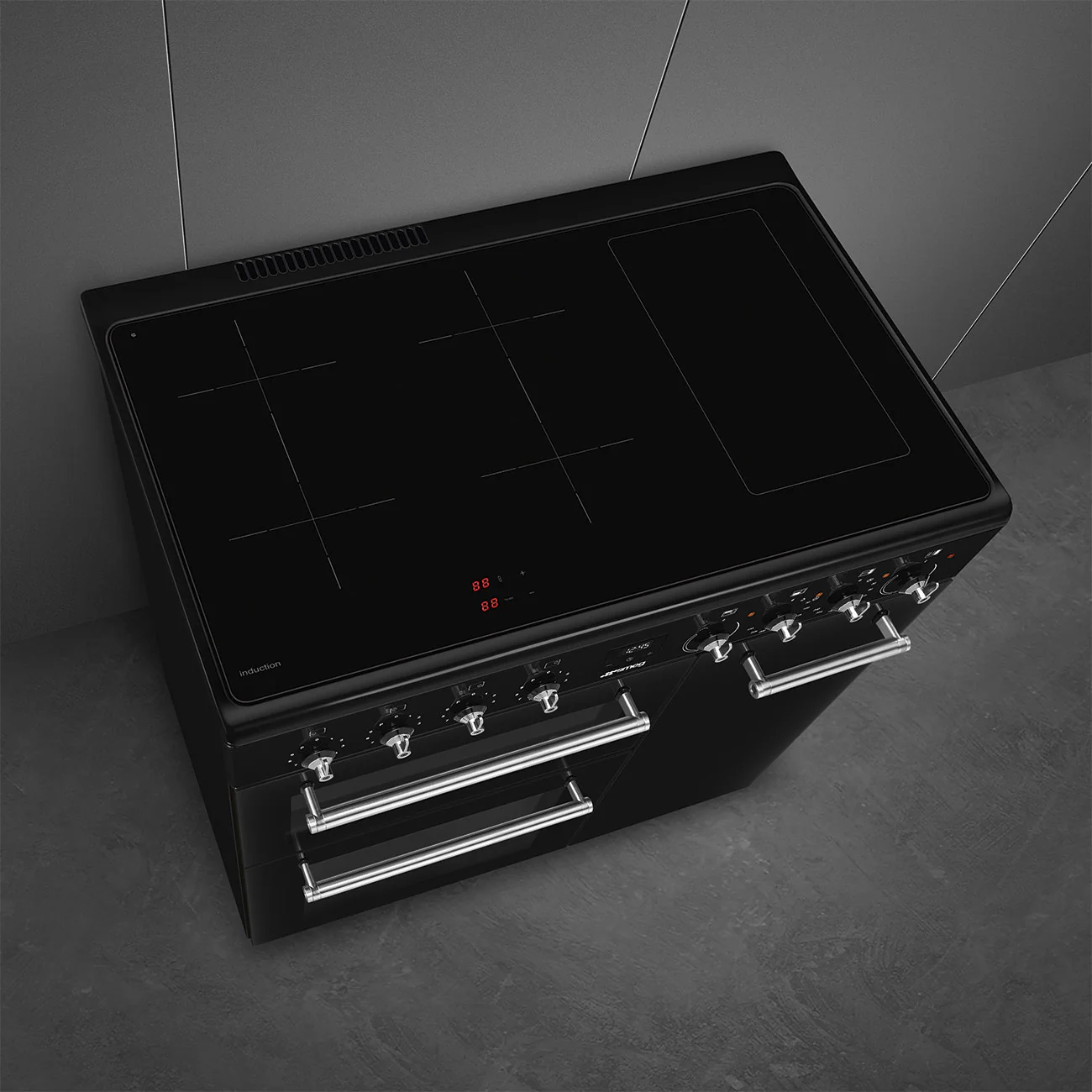 Smeg Concert Classic CX93IMBL 90cm Induction Range Cooker Black - Image 3