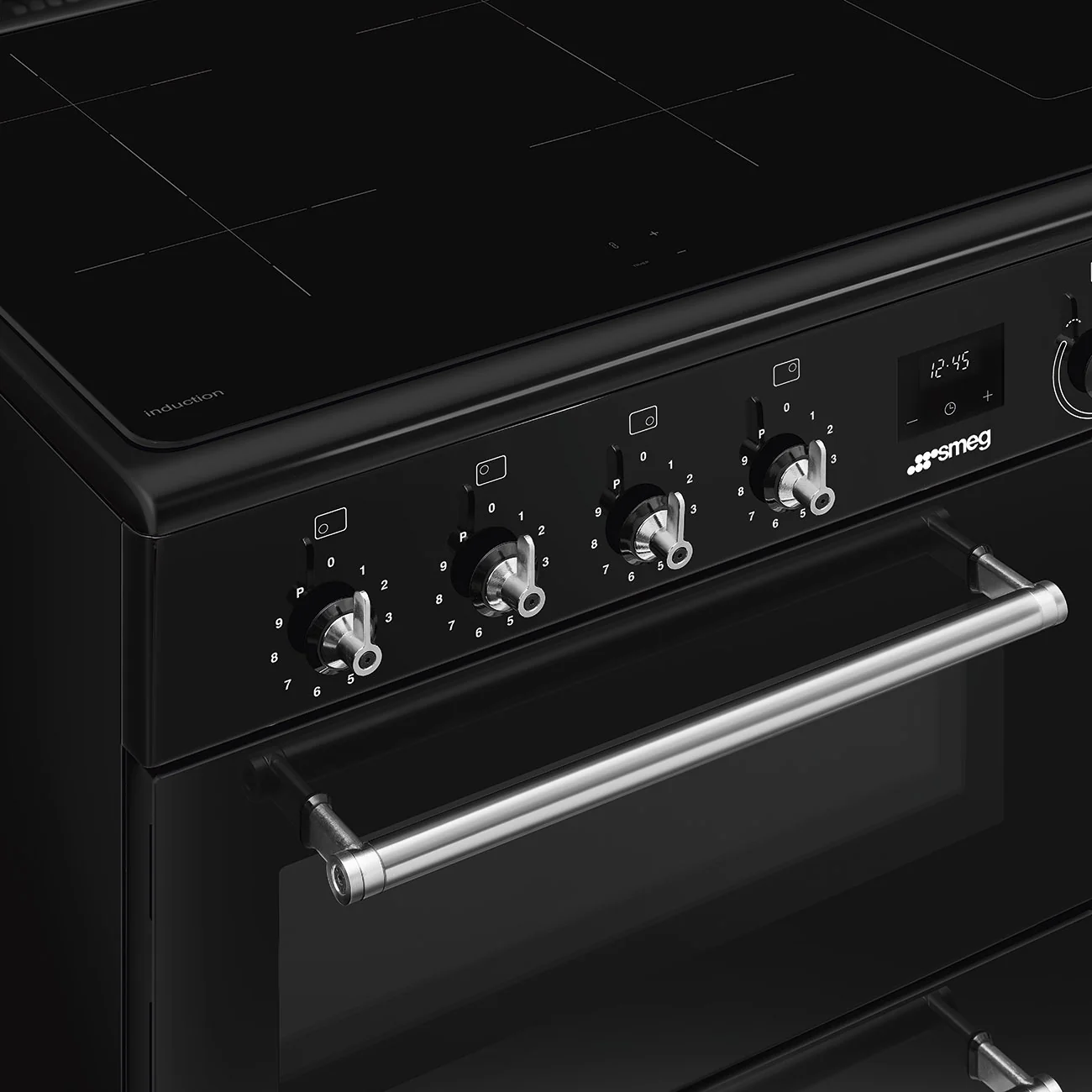 Smeg Concert Classic CX93IMBL 90cm Induction Range Cooker Black - Image 4
