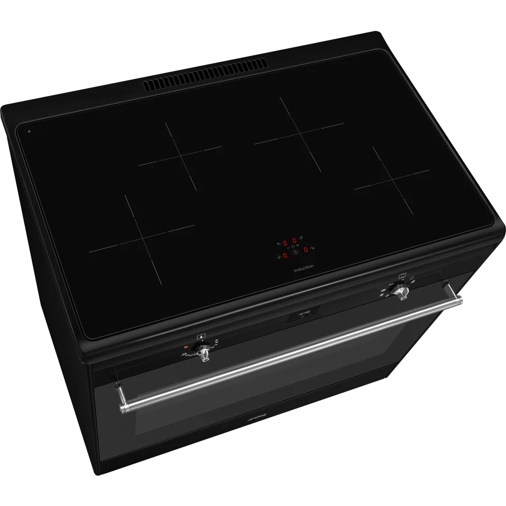 Smeg Concert Classic 90 cm Full Electric Range Cooker with Induction Hob CX91IMBL Black - Image 3
