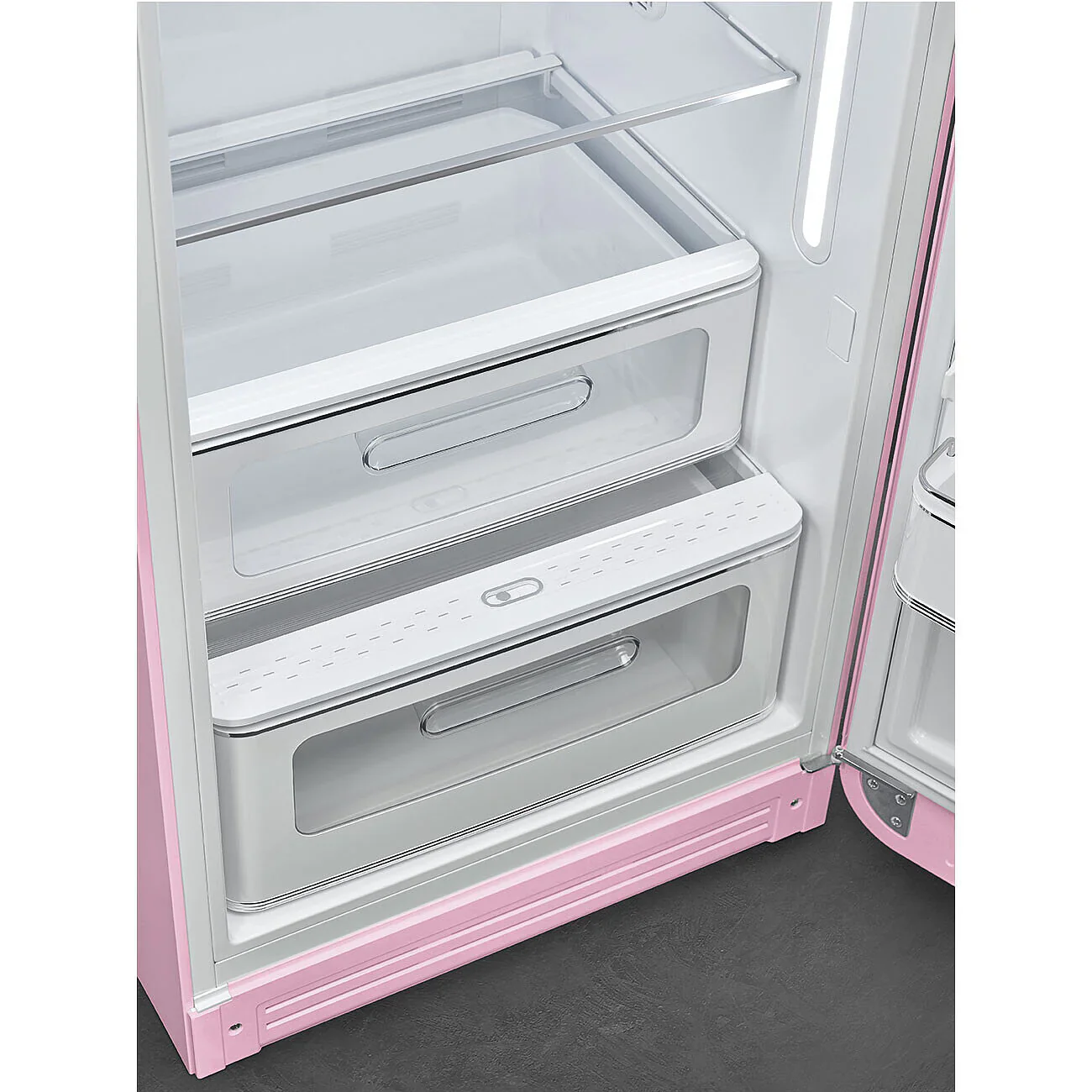 Smeg FAB28RPK6 50's Style Right Hand Hinge Retro Tall Fridge with Ice Box - Image 4