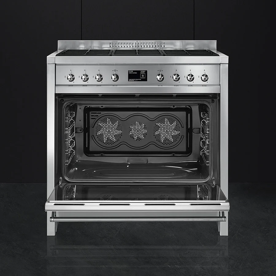 Smeg A1-9 Opera 90cm Dual Fuel Range Cooker Stainless Steel - Image 5