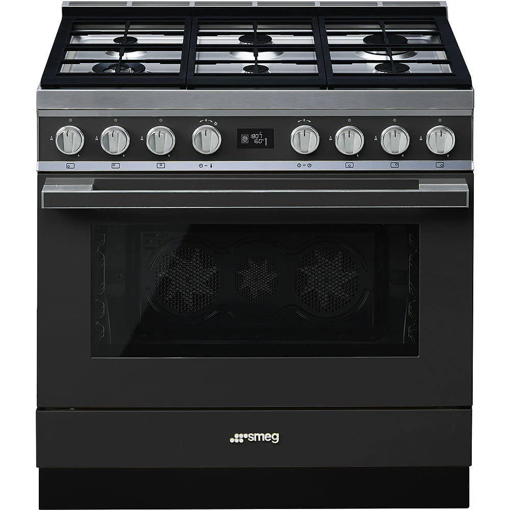 Smeg Portofino CPF9GPAN Anthracite 90cm Dual Fuel Range Cooker
