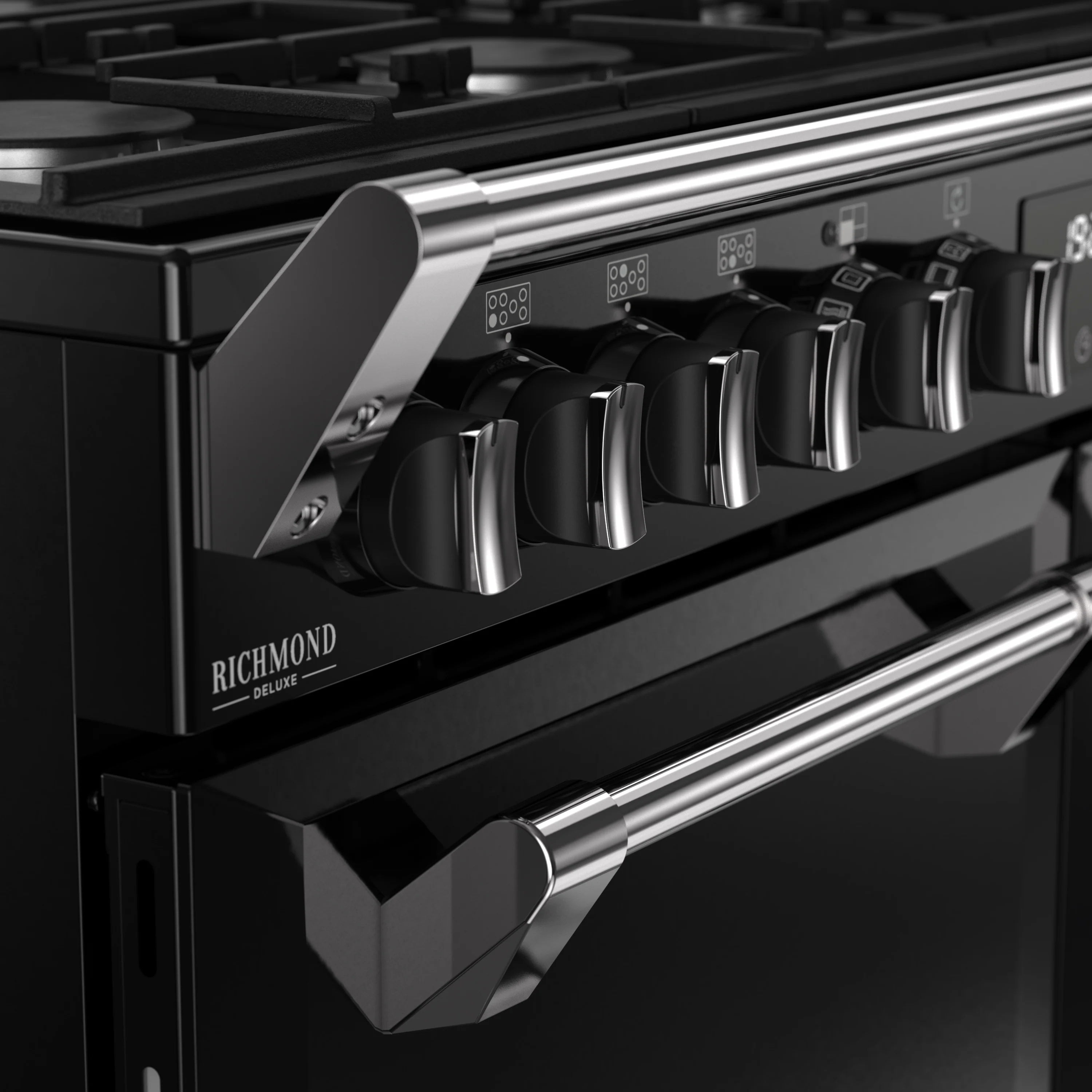 Stoves RCA Richmond Deluxe 100DF 100cm Dual Fuel Range Cooker 444411871 Black - Image 6