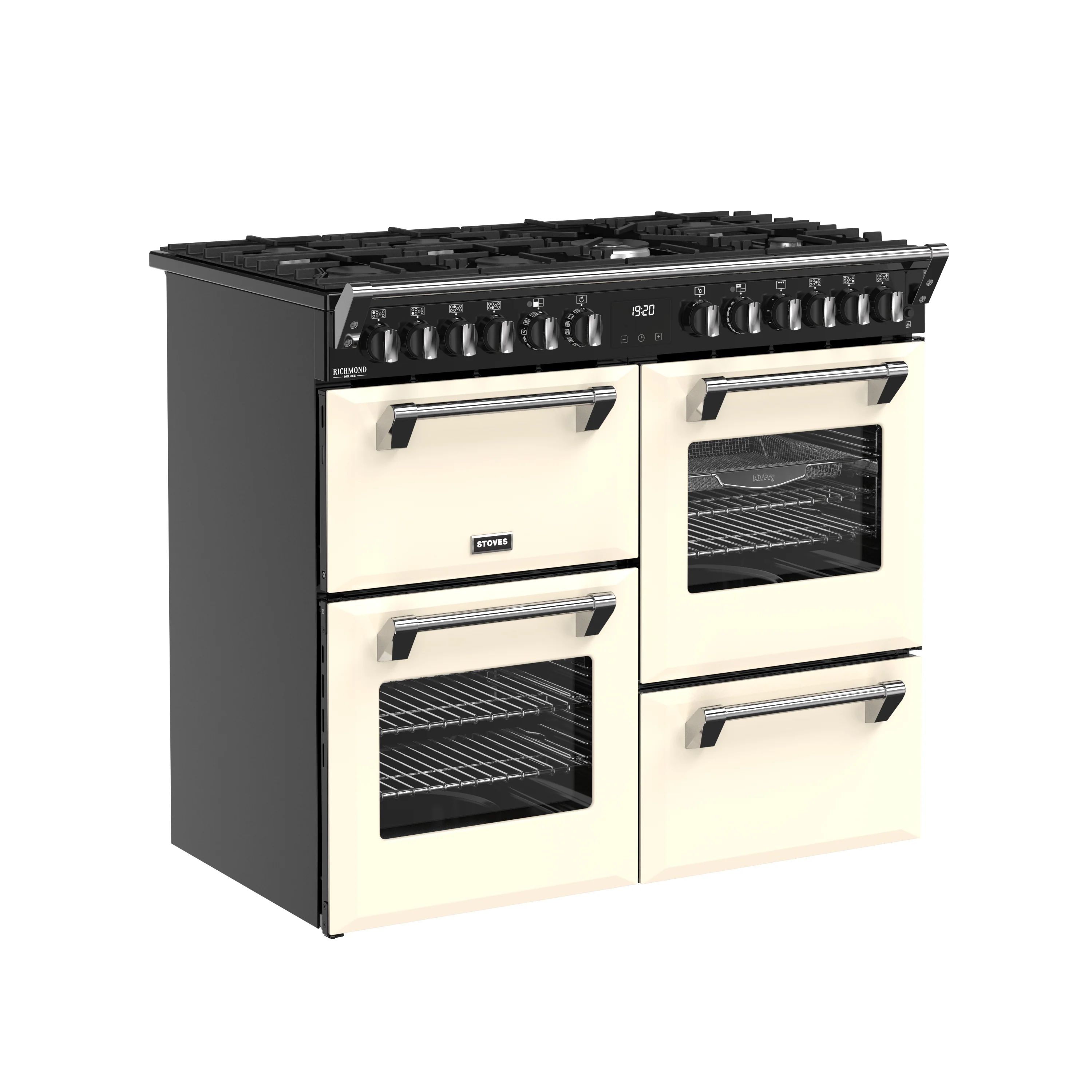 Stoves RCA Richmond Deluxe 100DF 100cm Dual Fuel Range Cooker 444411872 Cream - Image 2