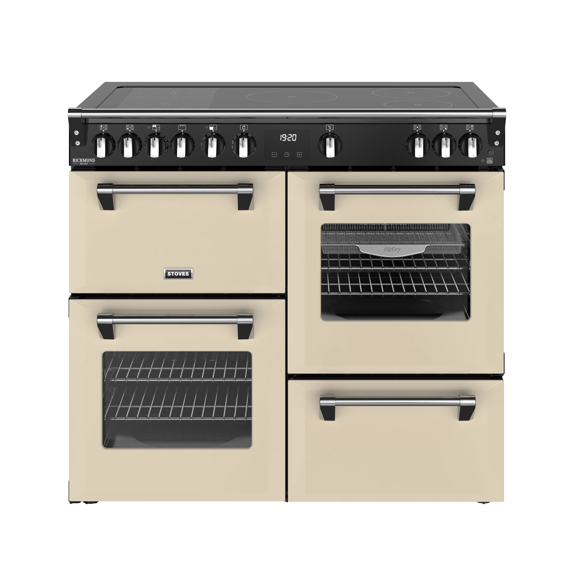 Stoves RCA Richmond Deluxe 100Ei 100cm Induction Range Cooker 444411874 Cream