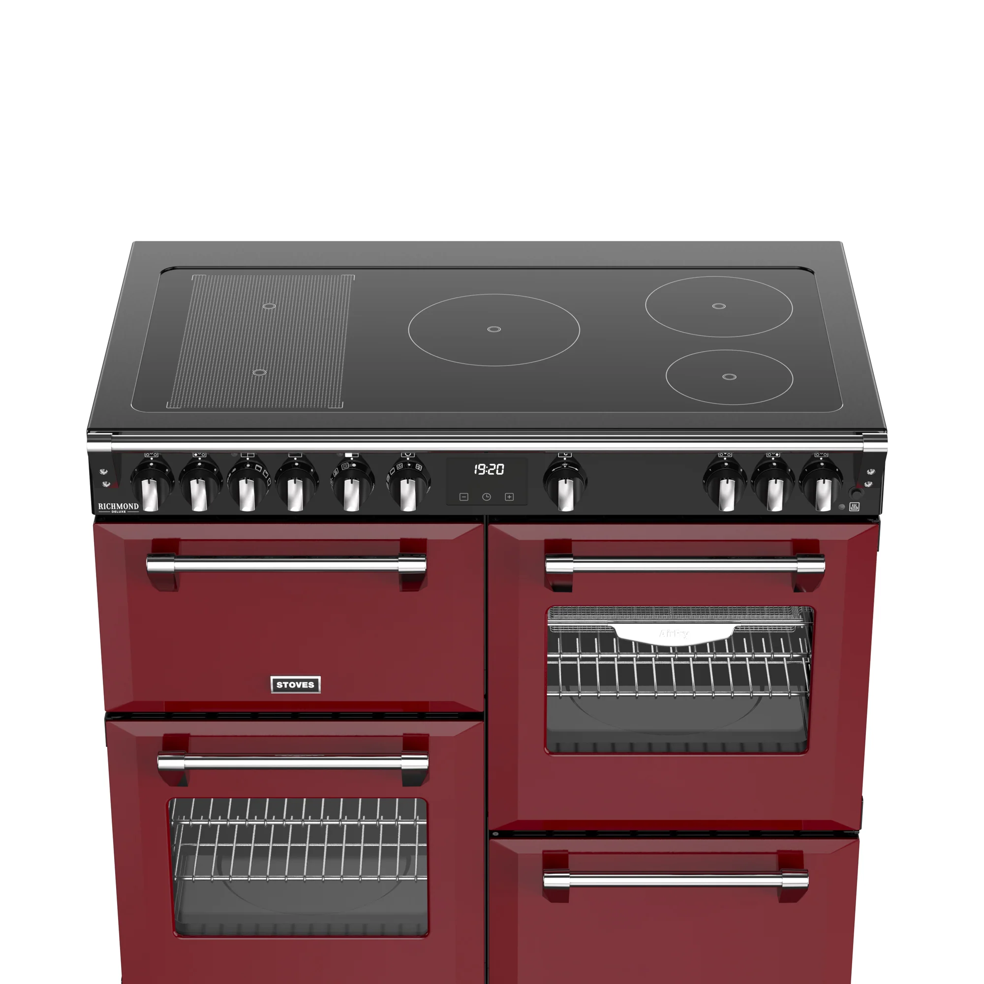 Stoves Richmond Deluxe 100cm Induction Range Cooker 444412026 Garnet Red - Image 3