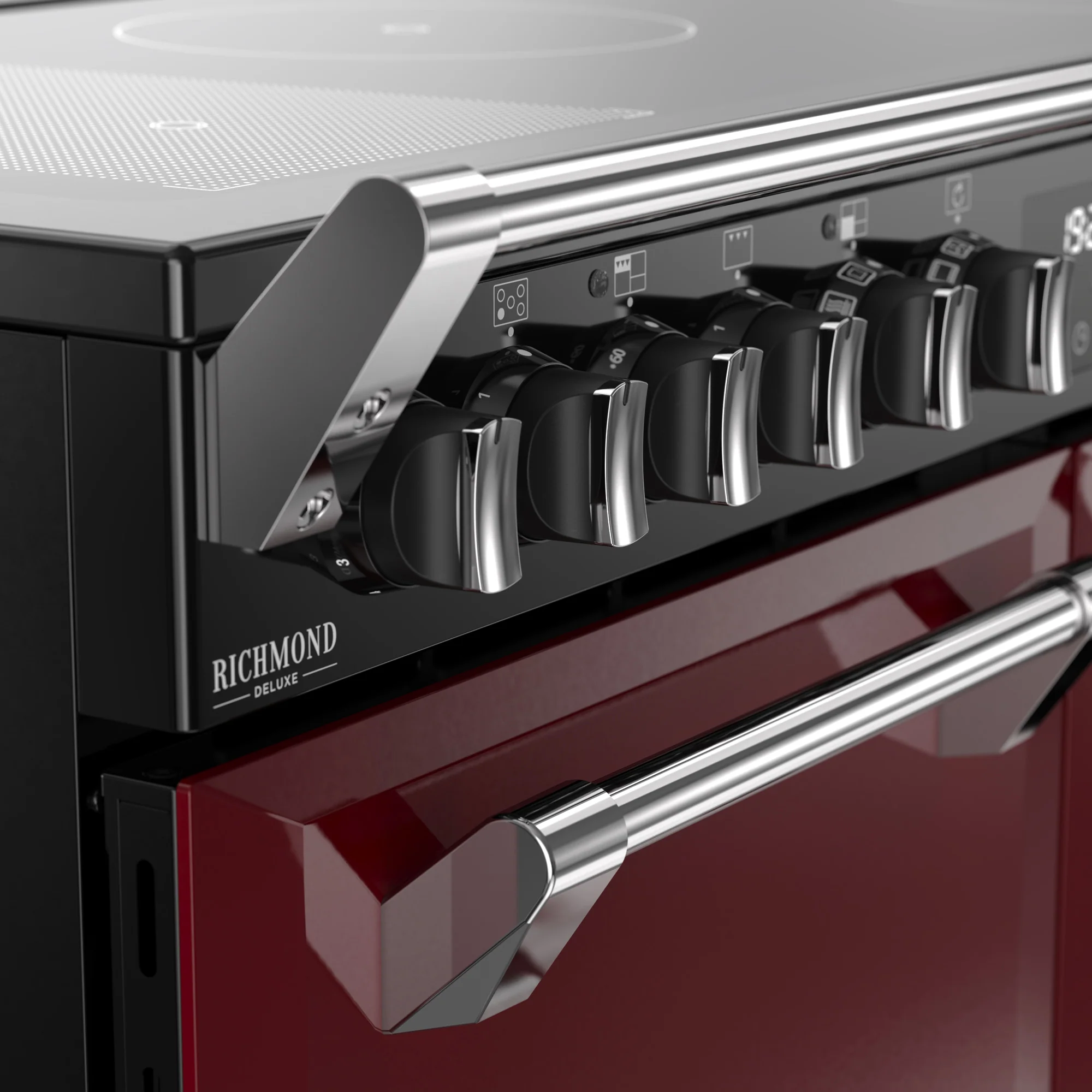 Stoves Richmond Deluxe 100cm Induction Range Cooker 444412026 Garnet Red - Image 5