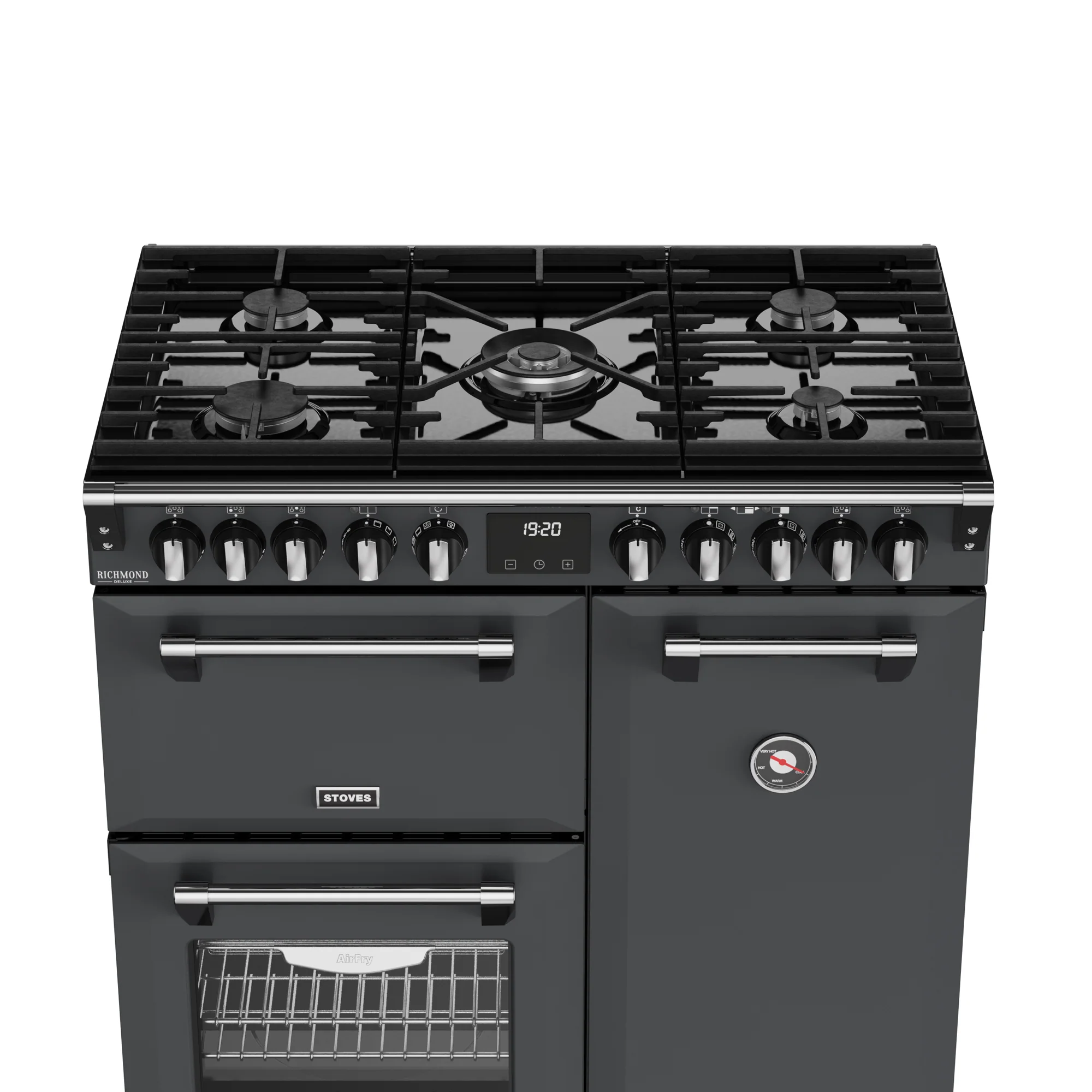 Stoves Richmond Deluxe 90cm Dual Fuel Range Cooker 444412003 Anthracite Grey - Image 5