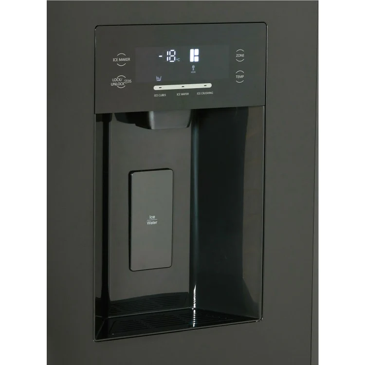 Tesla T530TDBG Black Plumbed American Fridge Freezer with Wine Storage - Image 6